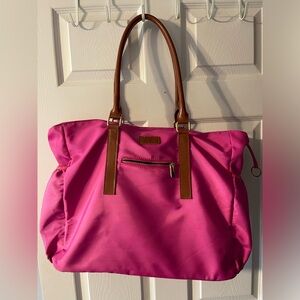 The Teacher Tote! Large tote bag with cooler inside. Hot pink!